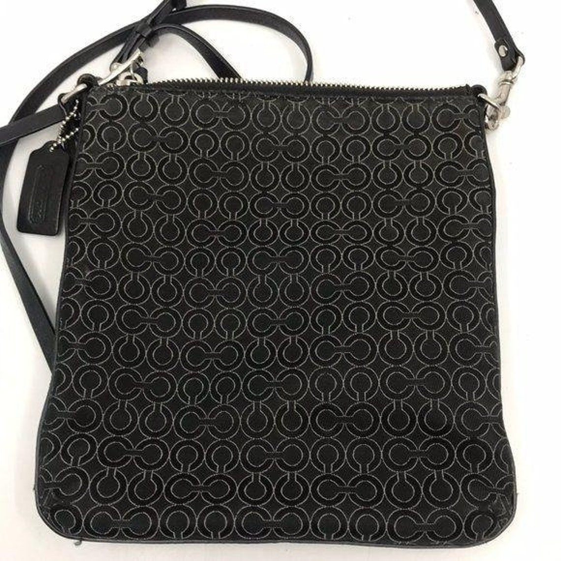 COACH Black Fabric CrossBody Bag | Etsy