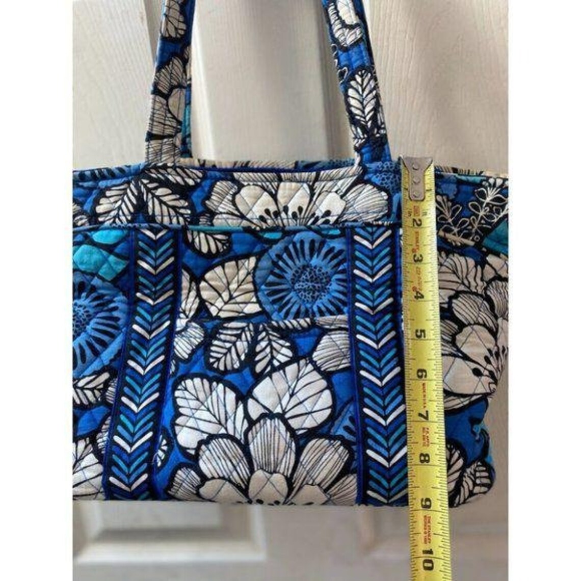 Vera Bradley Blue White Medium Tote Bag Etsy