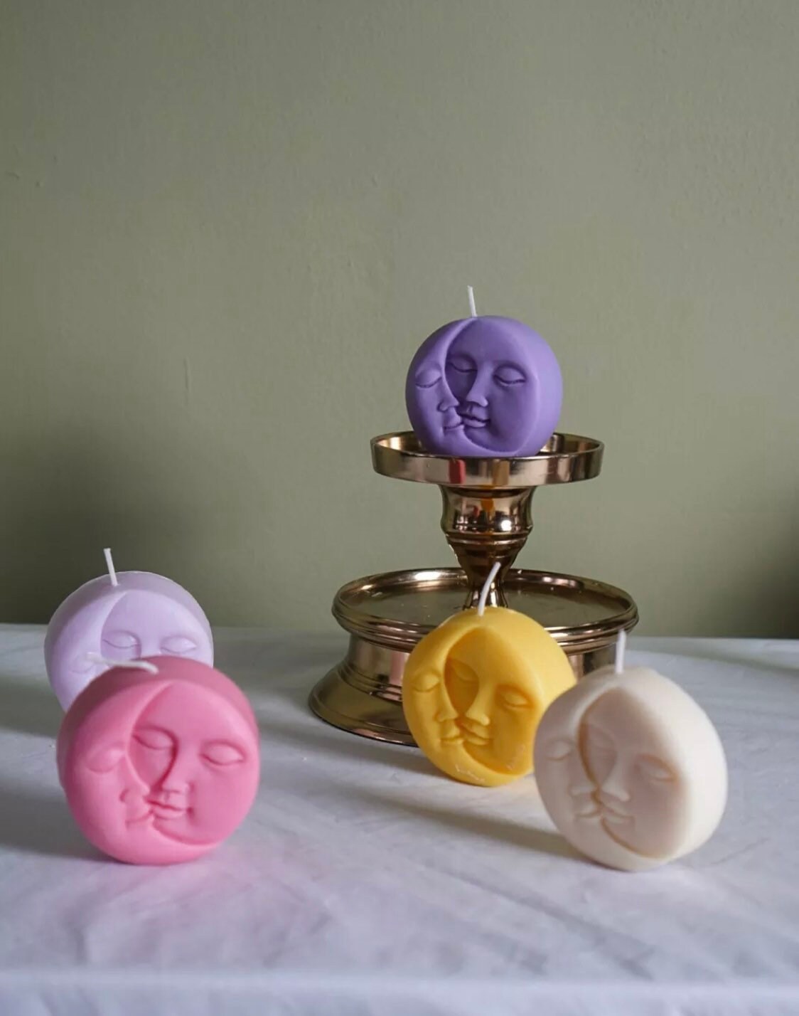 Sun and moon candles Etsy