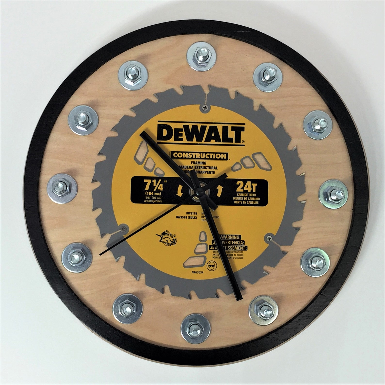 DeWalt Tools Handmade Saw Blade Clock and banner Birthday Etsy