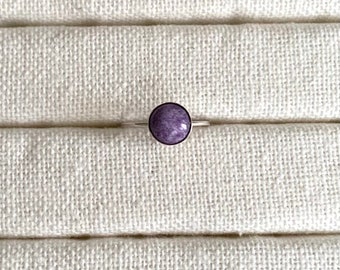 Purple Charoite Ring with Sterling Silver setting