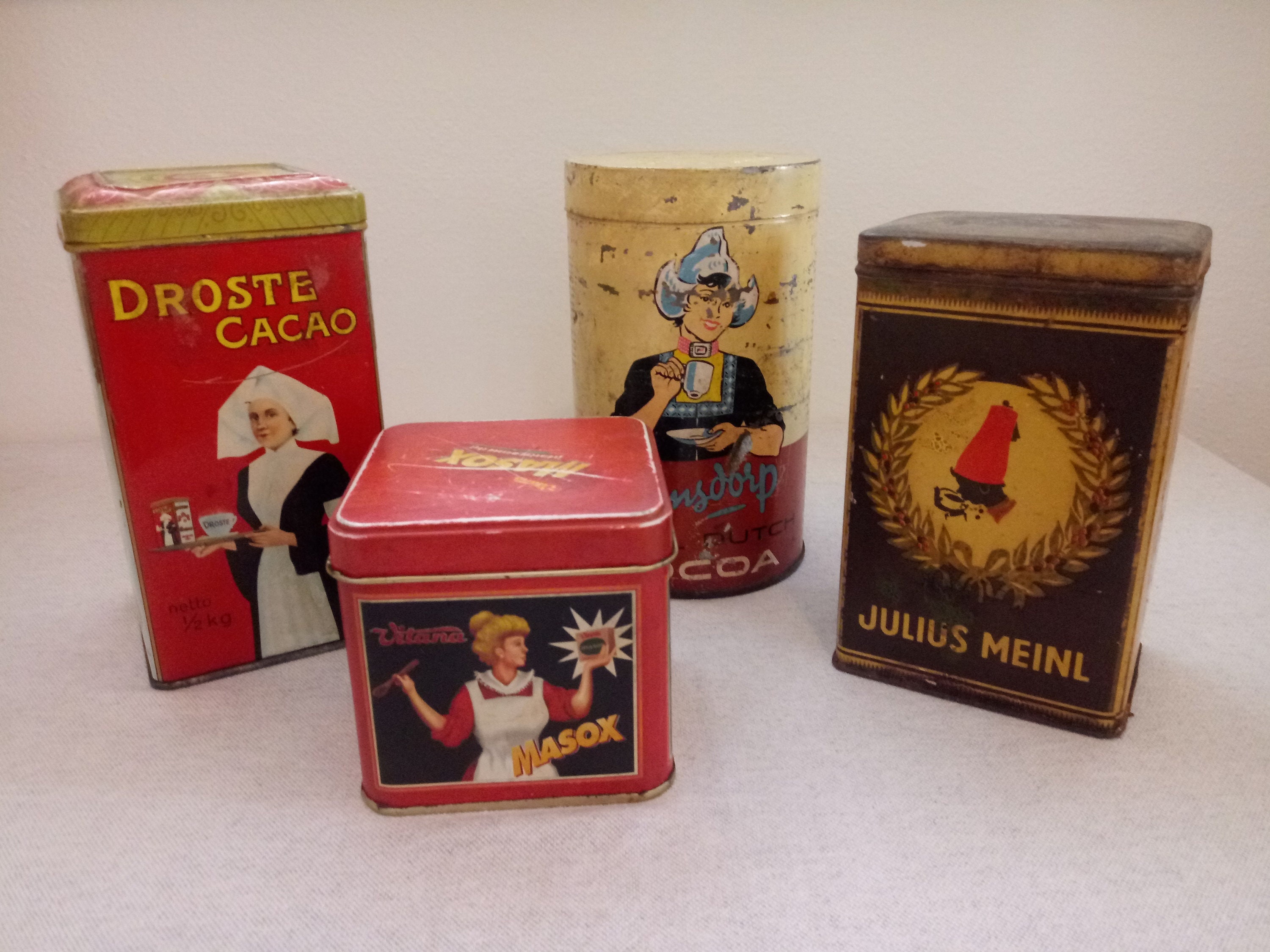 Julius Meinl, an Old Vintage Coffee Tin of Iconic Vienna Coffee House  Brand, Charming Kitchen Canister Decor With More Vintage Tins to Match 