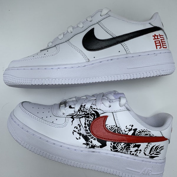 custom nike air force 1 dragon