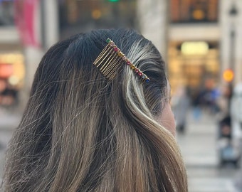 Colorful Rhinestone Hair Comb, Minimalist Hair Accessories, Hair Comb for Women,Minimal Hair Jewerly, Daily Life Decorative Hair Comb