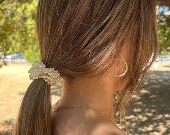 Pearl Ponytail Holder: Hair Tie Scrunchie