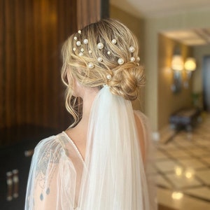 Horquillas para el cabello con perlas Perlas de boda Accesorios para el cabello Tocado de novia Perla para el cabello de novia 12 piezas Tamaño mixto GoldSİlver