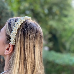 Pearl Headpieces, Bridal Tiaras , Tiara for Bachelor,Engagement Crowns, Pearl Crytstal Crown for Wedding