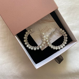 Pearl Hoop Earrings, Pearl Hoops, Pearl Hoop Earrings, Wedding Jewelry, Gold Hoop Earrings, Silver Pearl Earrings Silver