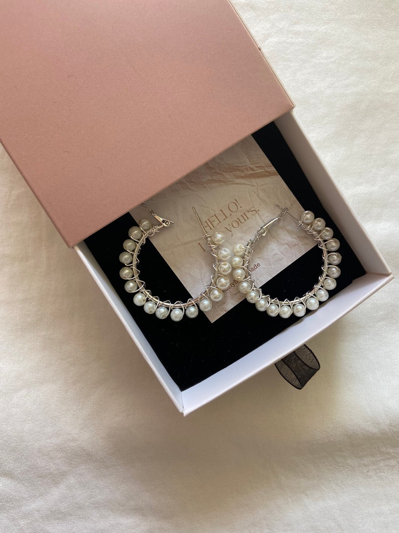 Pearl Hoop Earrings, Pearl Hoops, Pearl Hoop Earrings, Wedding Jewelry, Gold Hoop Earrings, Silver Pearl Earrings Silver