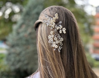 Crystal Bridal Comb Floral Rhinestone Wedding Comb Bridal Hair Comb Wedding hairpiece Wedding Hair Comb