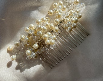 Wedding Hairstyle, Bridal Hair Accessories, Bridal Hair Comb, Pearl Wedding Hair Comb, Bridal Comb, Pearl Hair Comb, Hair Comb for Wedding