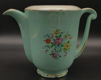 Antica teiera francese St Amand Céranord in maiolica, decorazione da cucina francese, anni '30