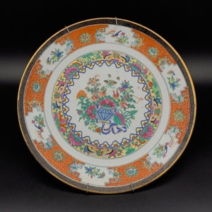 Antiker Teller Groß 20.Jh. Canton Chine De Commande Chinesisches Porzellan