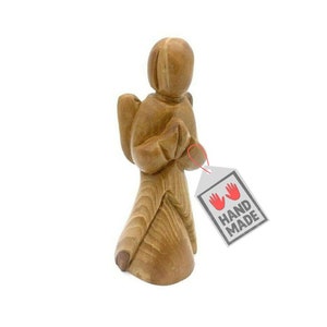 Engel Statue - Aus Olivenholz - Aus Bethlehem Heiliges Land - Home Décor - Taufgeschenk Handgemacht - Handgeschnitzt