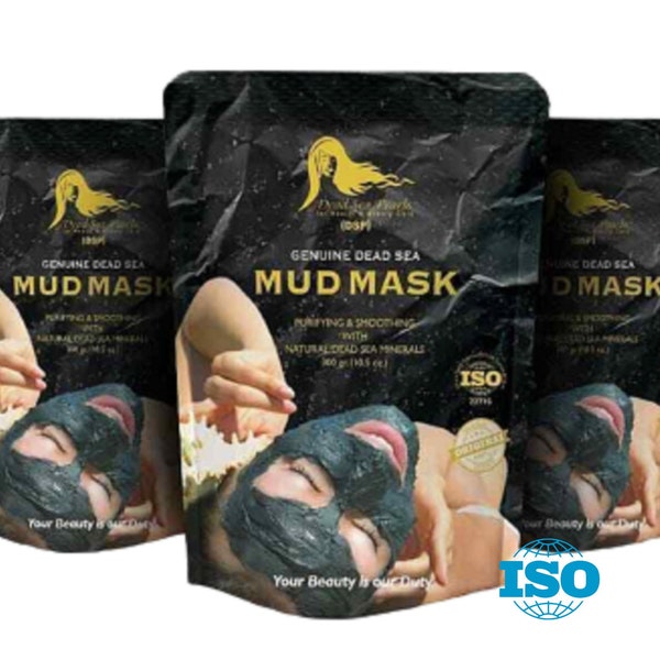 3 Package Dead Sea Mud Mask Beauty ( each one 10.5oz ) ISO Certified Chemical Free Organic Minerals Natural Pure Skin