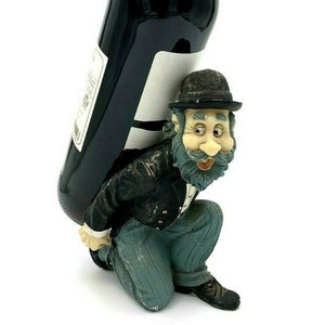 Wine Bottle Stand Beer Liquor Figurine Wine Stand Man Holder Funny Display