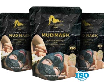 3 Package Dead Sea Mud Mask Beauty ( each one 10.5oz ) ISO Certified Chemical Free Organic Minerals Natural Pure Skin