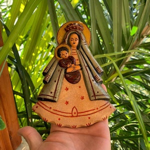 Wandbehang Antik Selten von Fatima & Jesus Italien Kunst der Christen 1890er Jahre