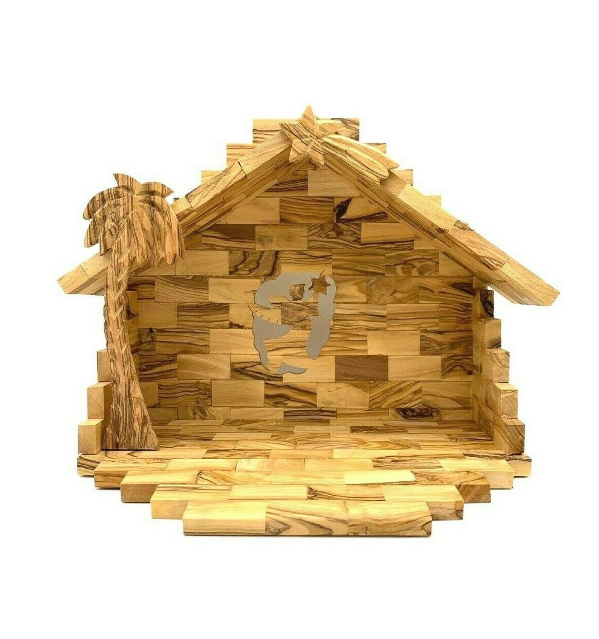 Nativity Scene Large Creche Stable Only Bethlehem Olive Wood Holy Land Souvenir High Quality Etsy