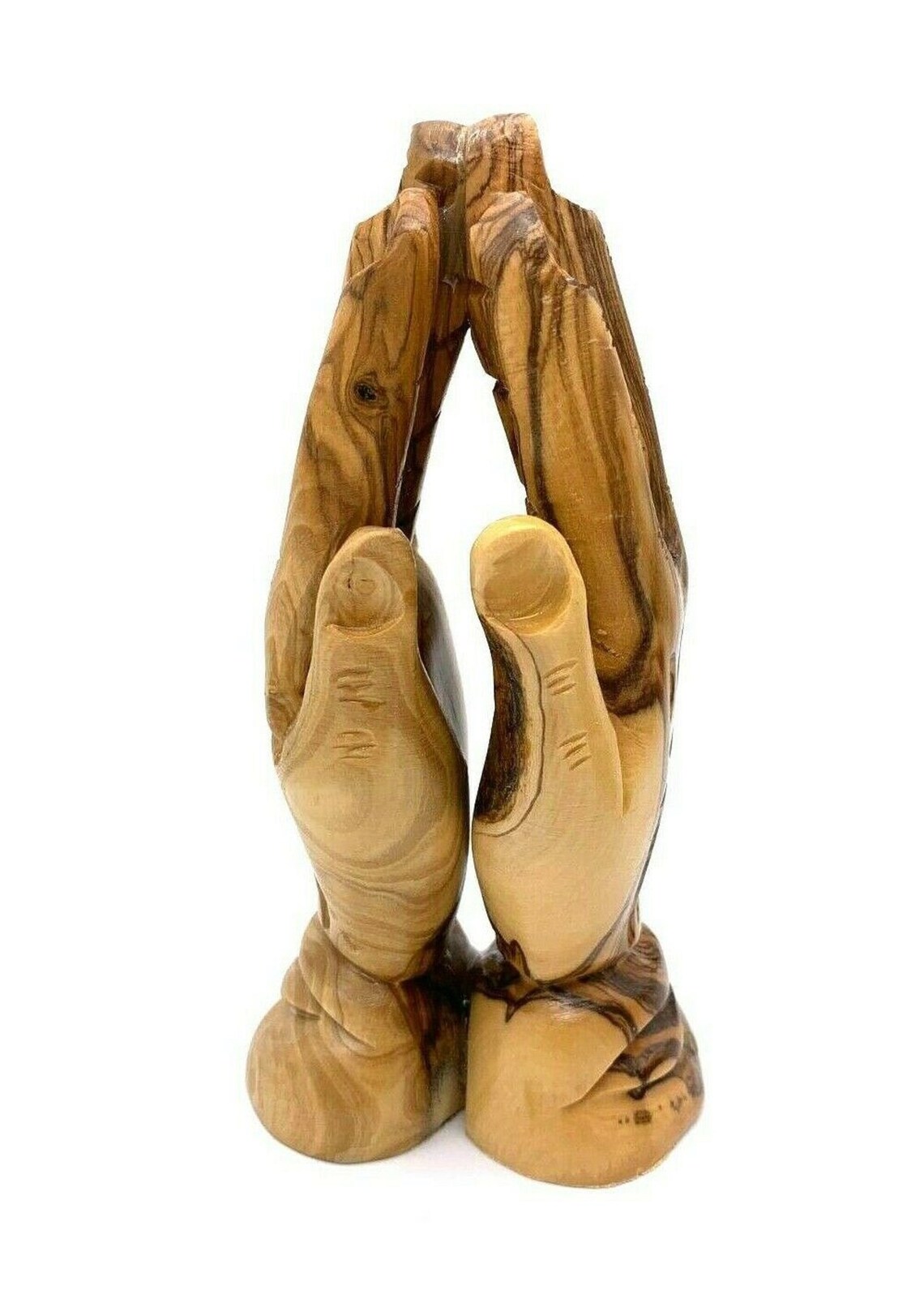 Praying Hands Statue Olive Wood Carving Jesus Hand From Holy Etsy