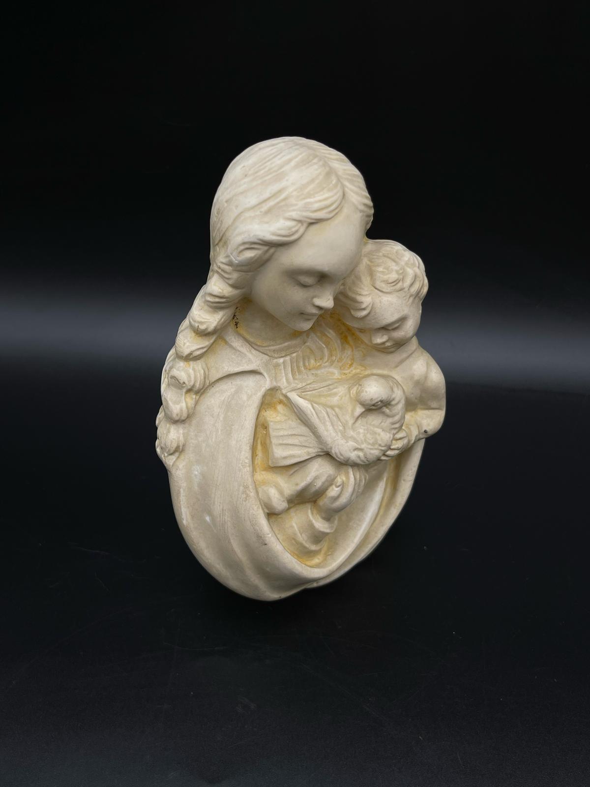 ヴィンテージのフランス製石膏製聖母子像：宗教彫刻 - Etsy 日本
