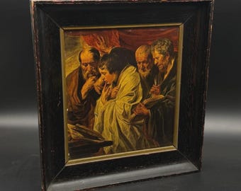 Vintage Religious Wall Art Four Evangelists Framed Print Baroque Style