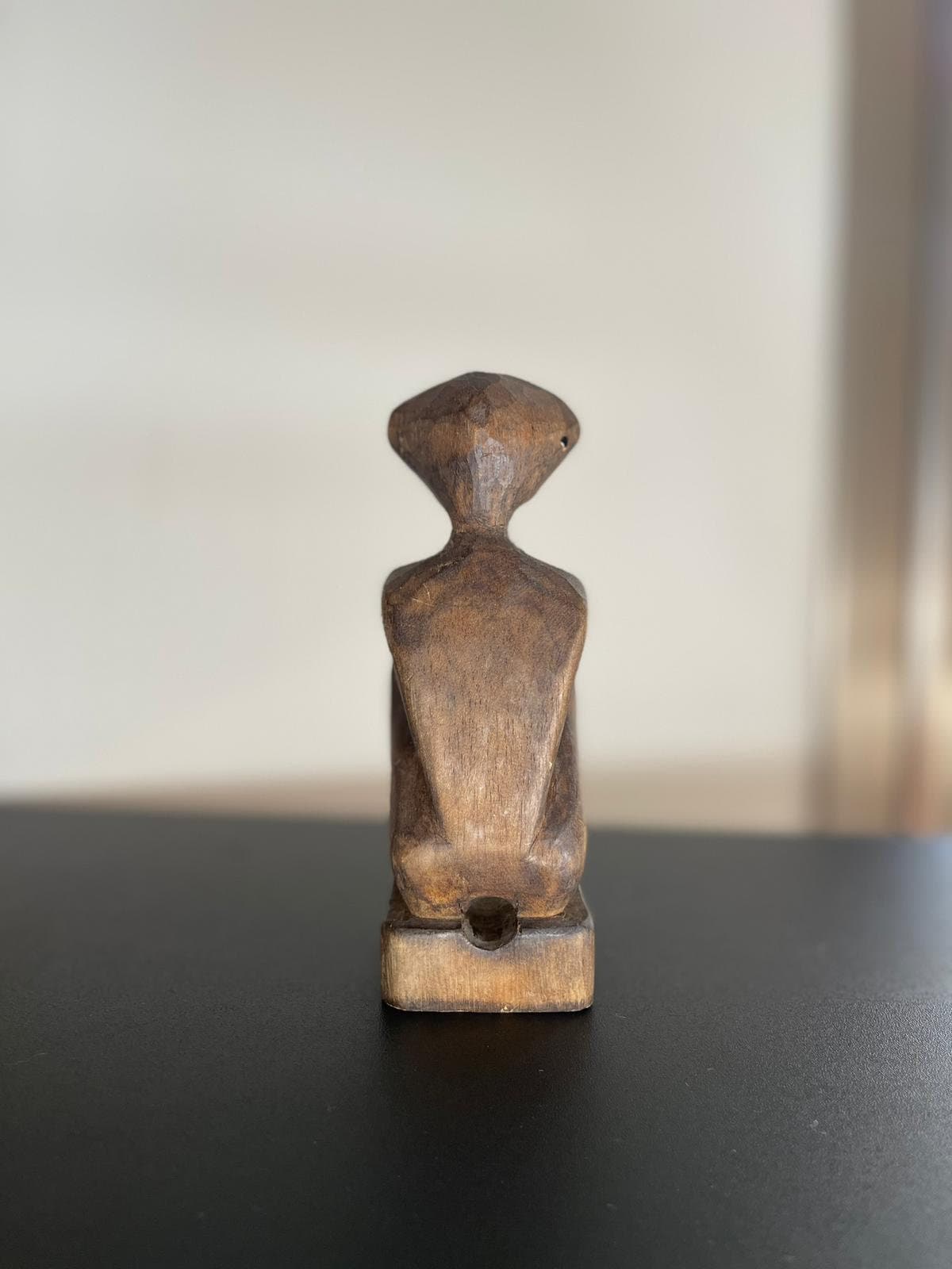 Statue 19th Antique Wood IFUGAO Tribe BULUL Anito Ritual