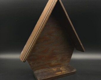 Vintage Wooden Wall Shelf Rustic Display Stand Hanging Decor Brown 10”