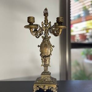 Antique Large Bronze 19th-century candelabra Victorian Rare 4 Candle holder