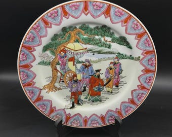 Vintage Chinese Porcelain Decorative Plate Hand Painted Collectible Dish