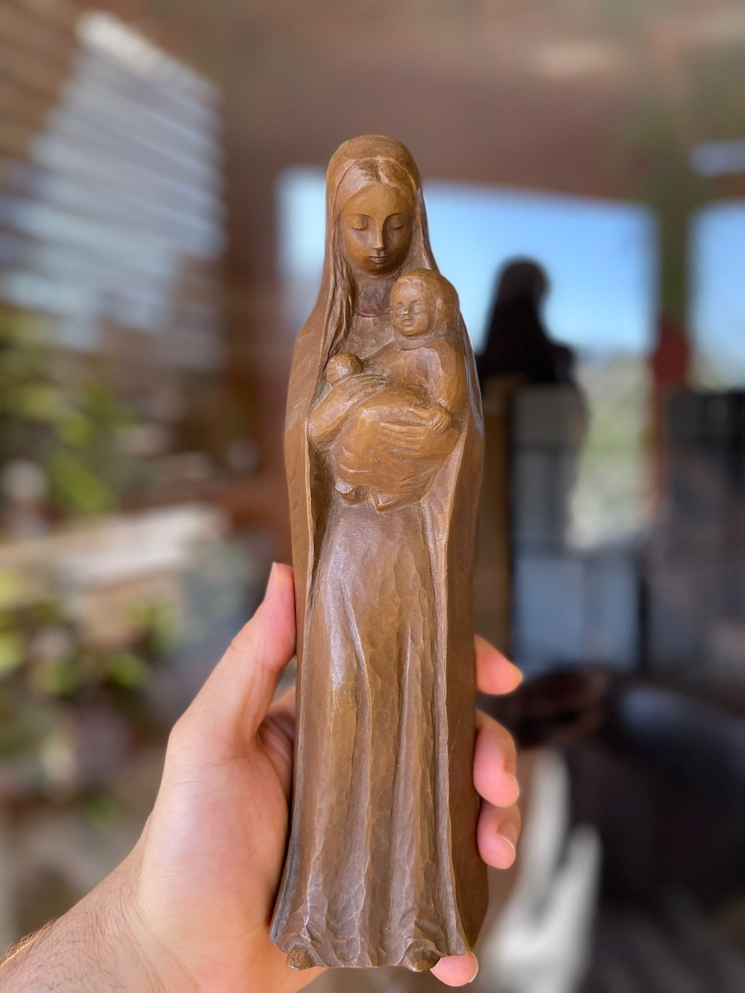 Anri Wood Carved Mary Statue - Etsy