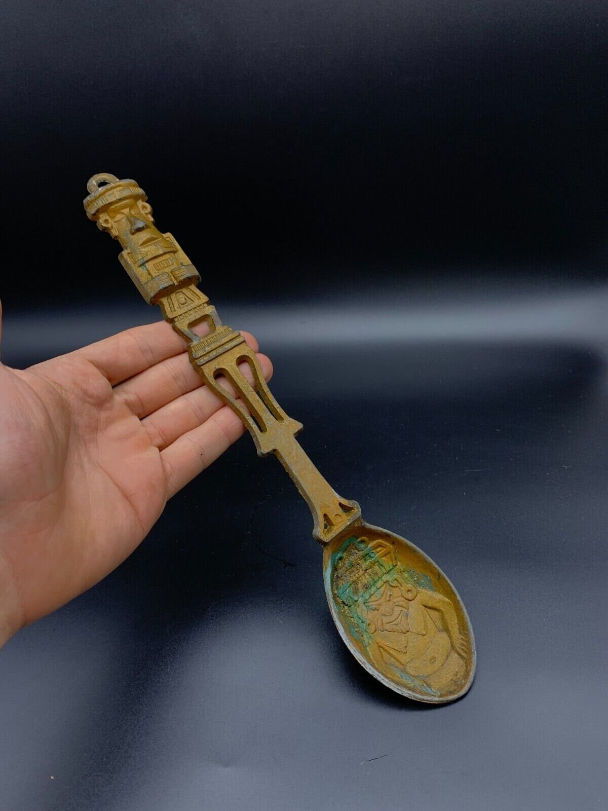 Vintage Spoon Gold Style Metal Large Spoon