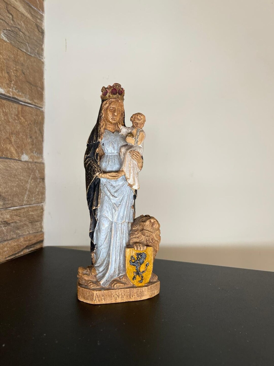 Vintage French Madonna & Child Plaster Statue, 20th Century - Etsy
