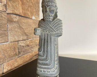 Ancient Artifact Mesopotamian Eastern Stone Carving Hittite King Tarhunza Relic