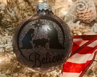 Custom Glitter Ornaments