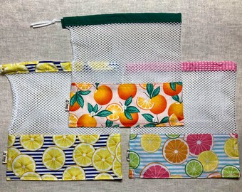 Reusable Produce Bags- Citrus