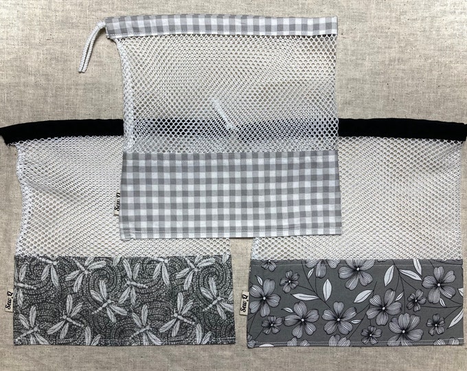 Reusable Produce Bags | Black & Grey