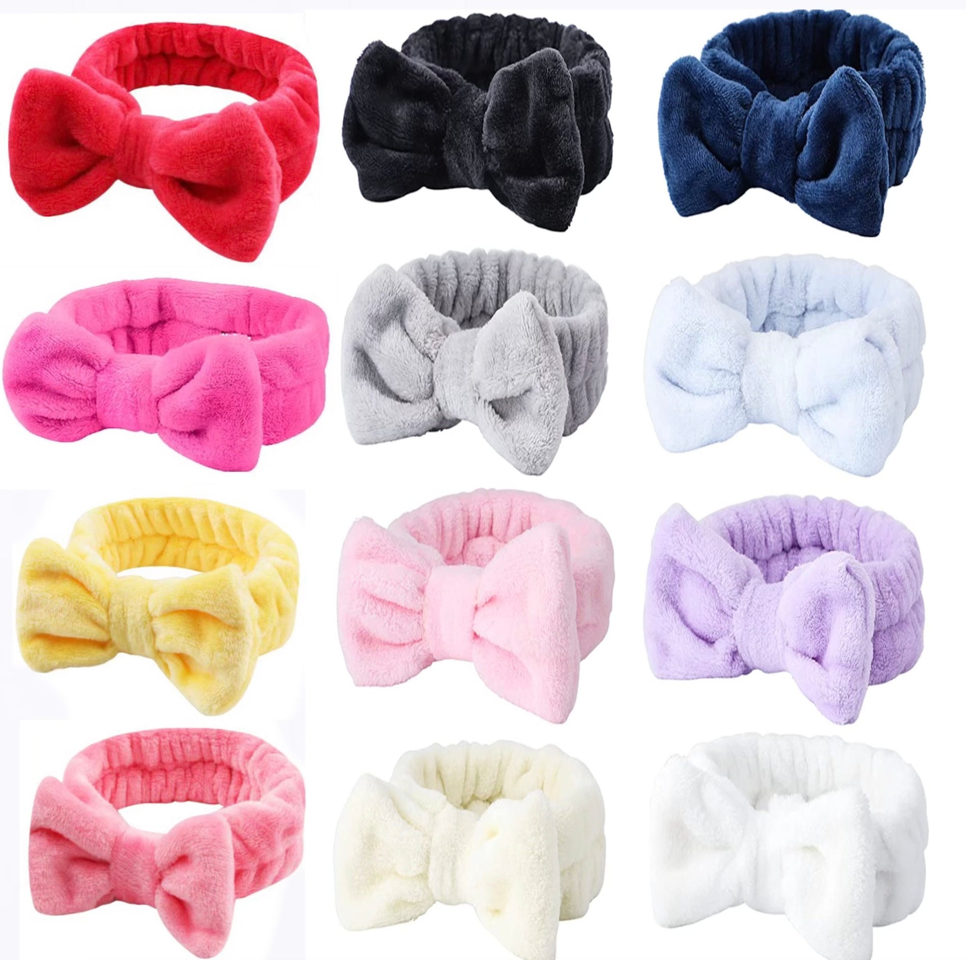12 Pack Wholesale Spa Headband, Soft Headband, Makeup Headband in Varieties  of Colors. 12 Pc Pack -  Canada