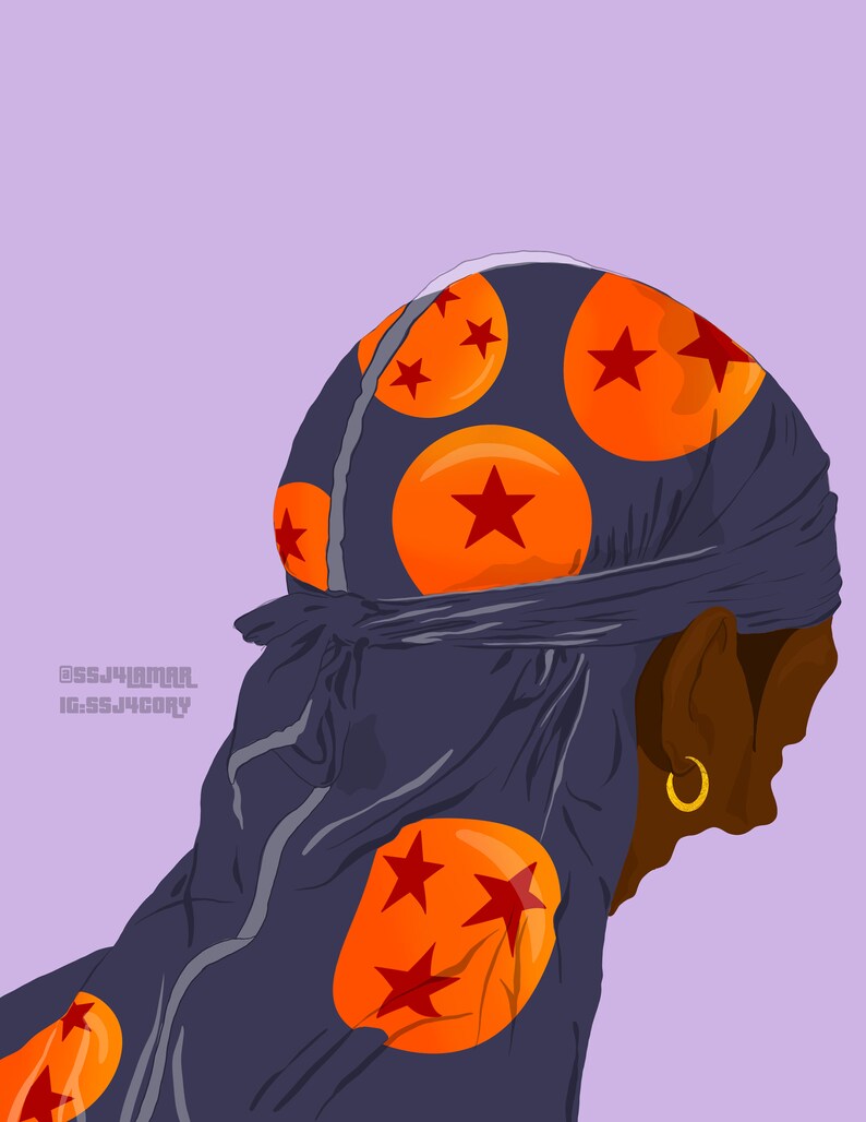 Dragonball Durag Thundercat Digital print Etsy