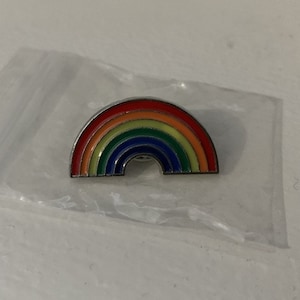 NHS/Pride rainbow enamel pin badge