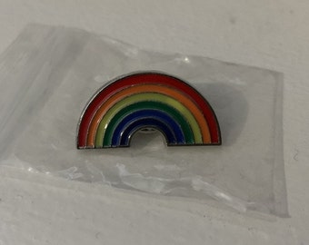 NHS/Pride rainbow enamel pin badge
