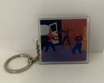 Spiderman Meme acrylic keyring