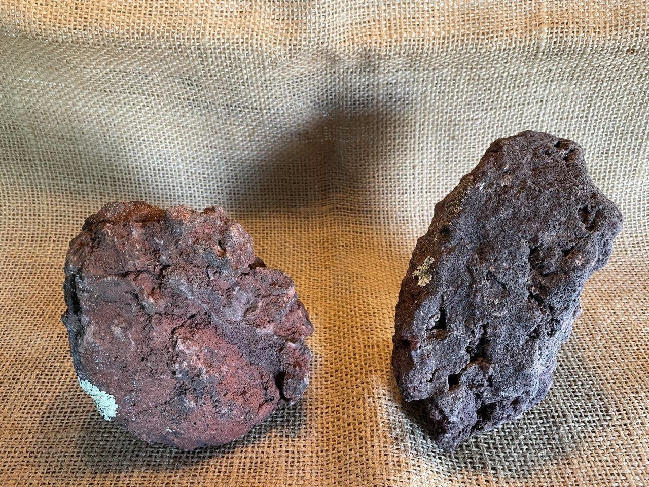 Two Large, Red Lava Rocks, Perfect for Succulents, Aquariums, and More ...