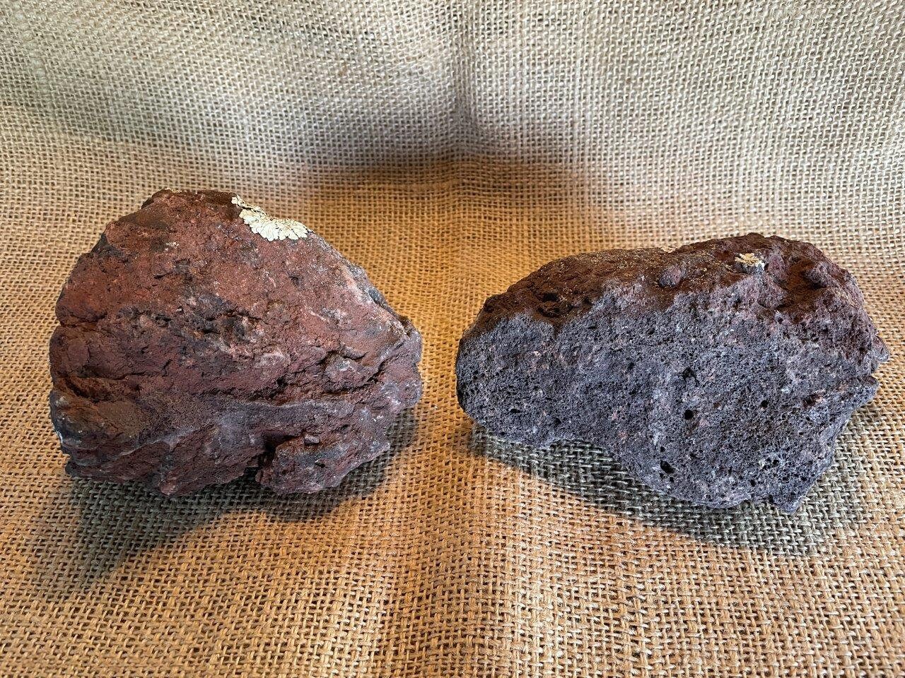 Two Large, Red Lava Rocks, Perfect for Succulents, Aquariums, and More ...