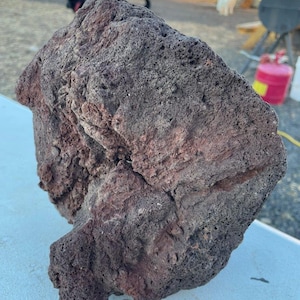 One Large Exotic Black & Red Lava Rock – Perfect for Aquariums ,Terrariums, Succulents