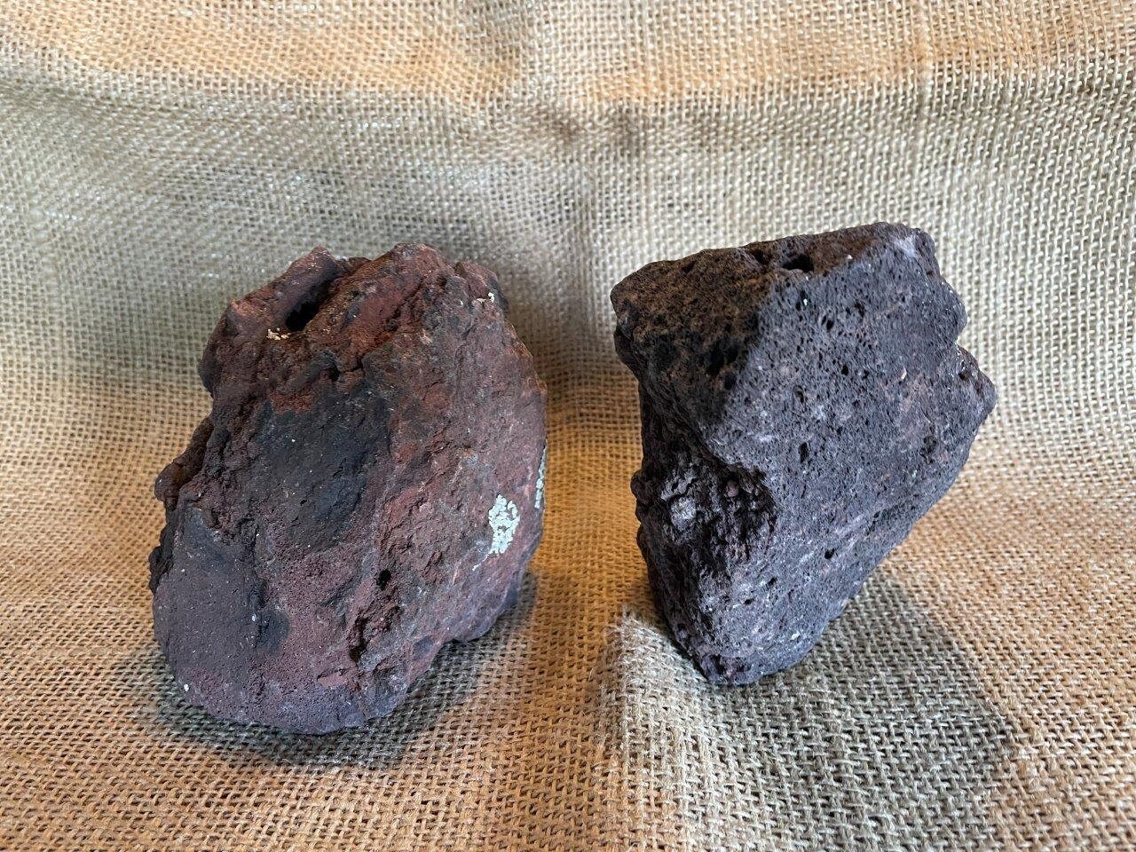 Two Large, Red Lava Rocks, Perfect for Succulents, Aquariums, and More ...