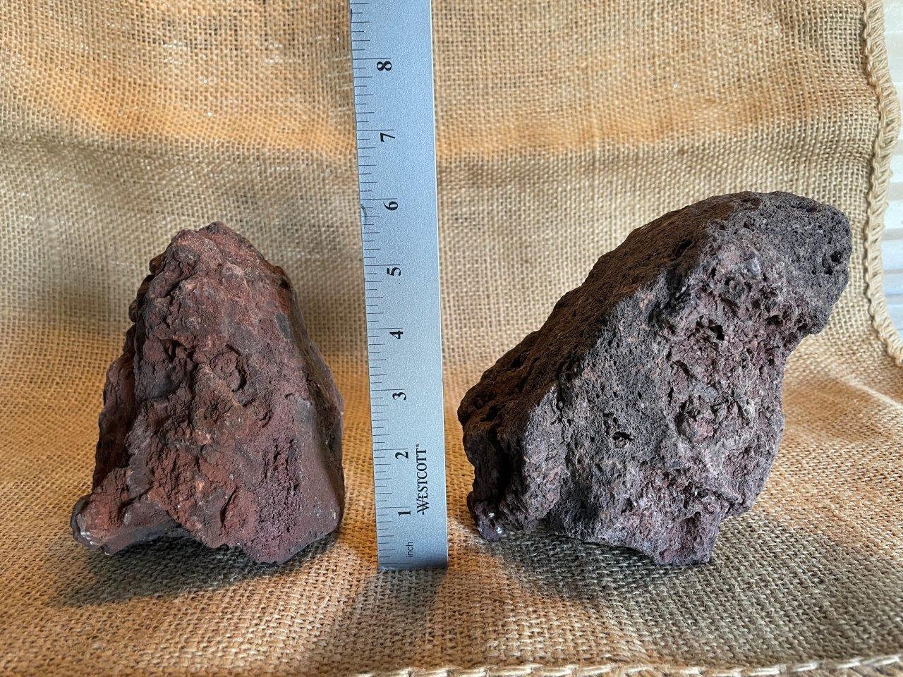 Two Large, Red Lava Rocks, Perfect for Succulents, Aquariums, and More ...