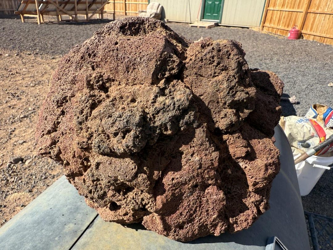 One Large, Red Lava Rock – Perfect for Terrariums, Aquariums ...