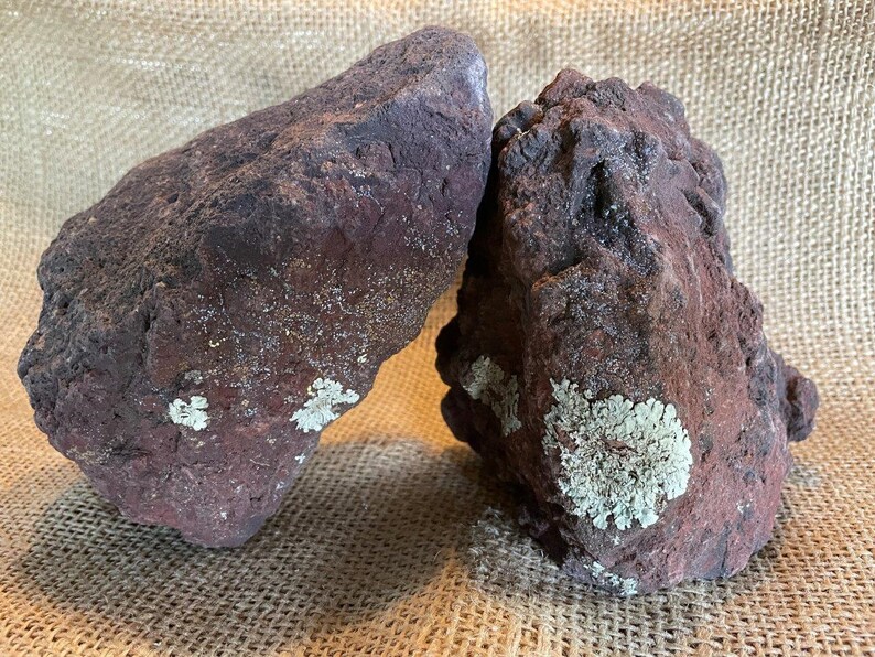 Two Large, Red Lava Rocks, Perfect for Succulents, Aquariums, and More ...