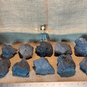 10 Black Lava Rocks – Perfect for Aquariums and Terrariums